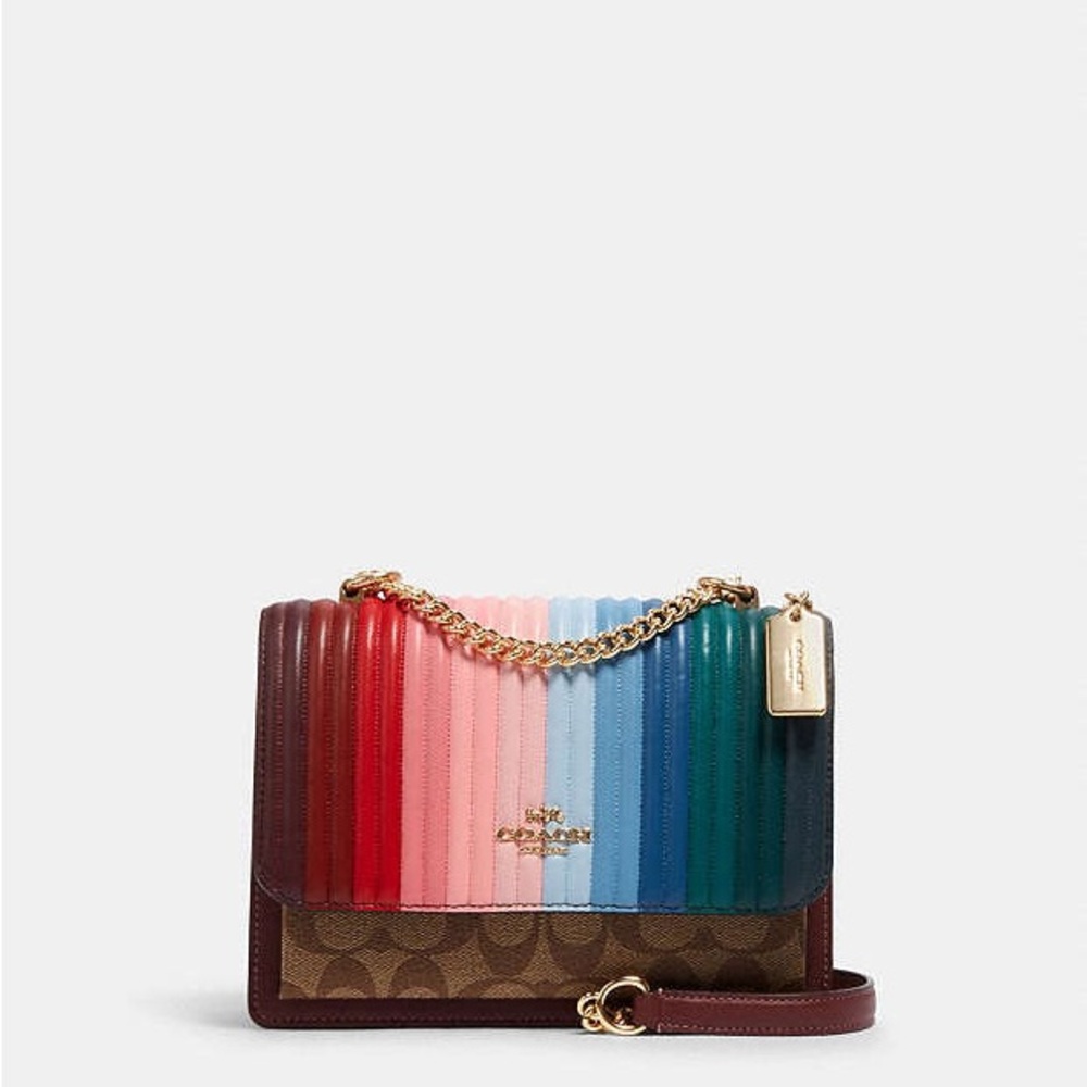 Coach Multicolor Stripe Shoulder Bag